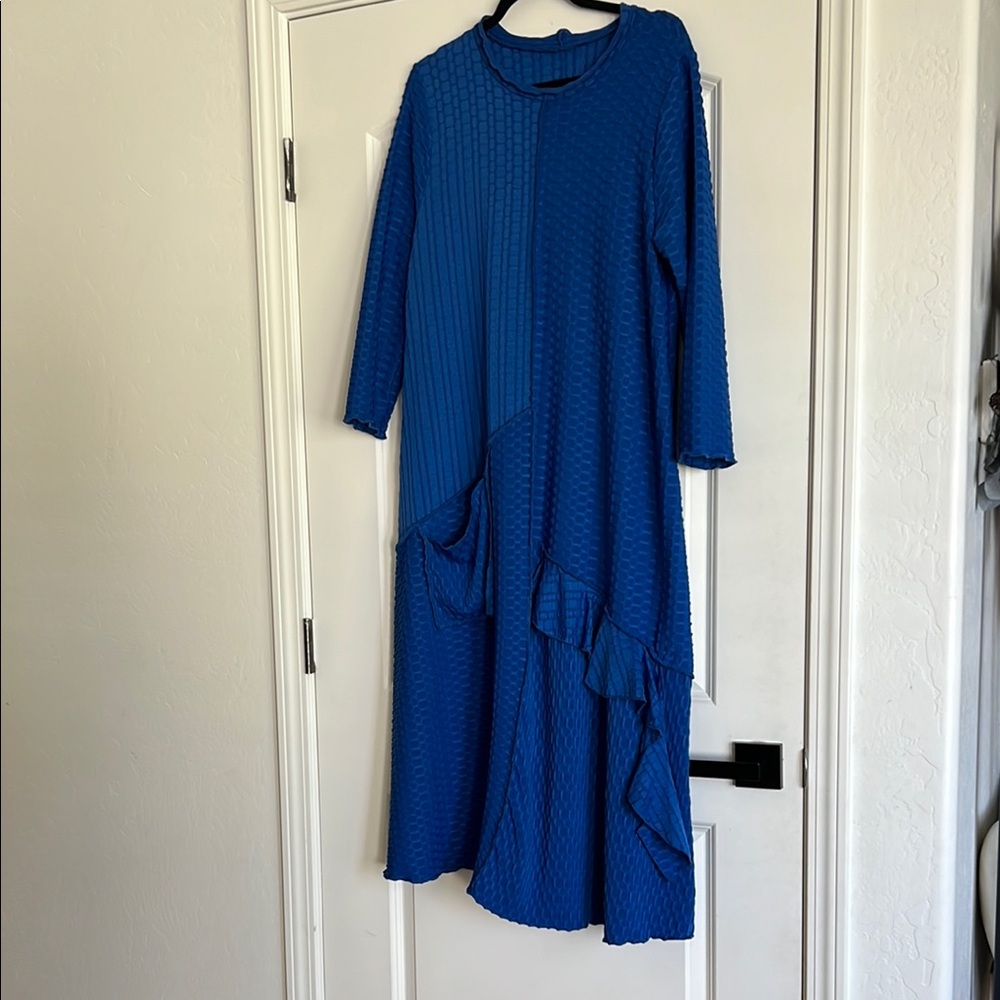 Blue honeycomb dress